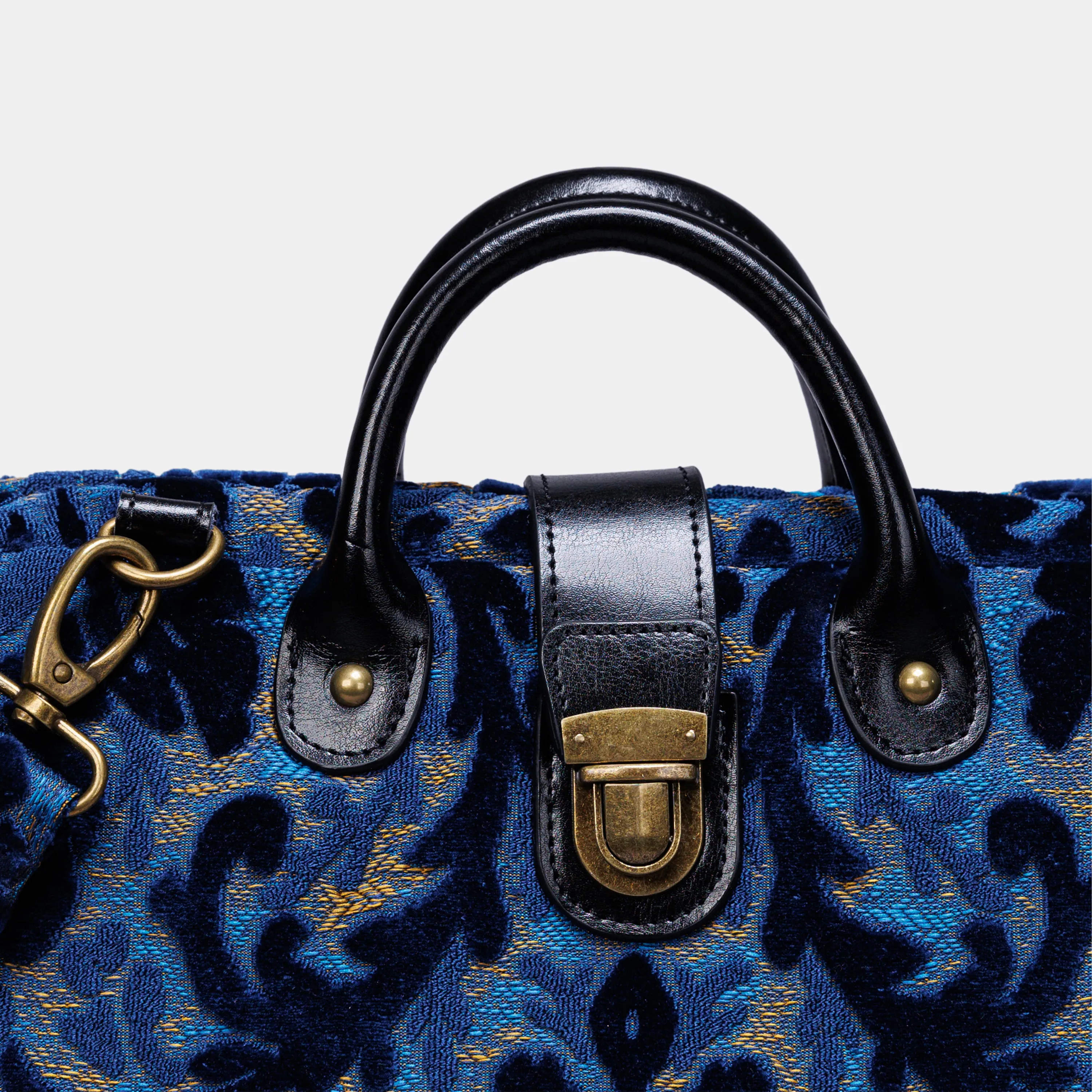 Burnout Velvet Navy Laptop Work Bag