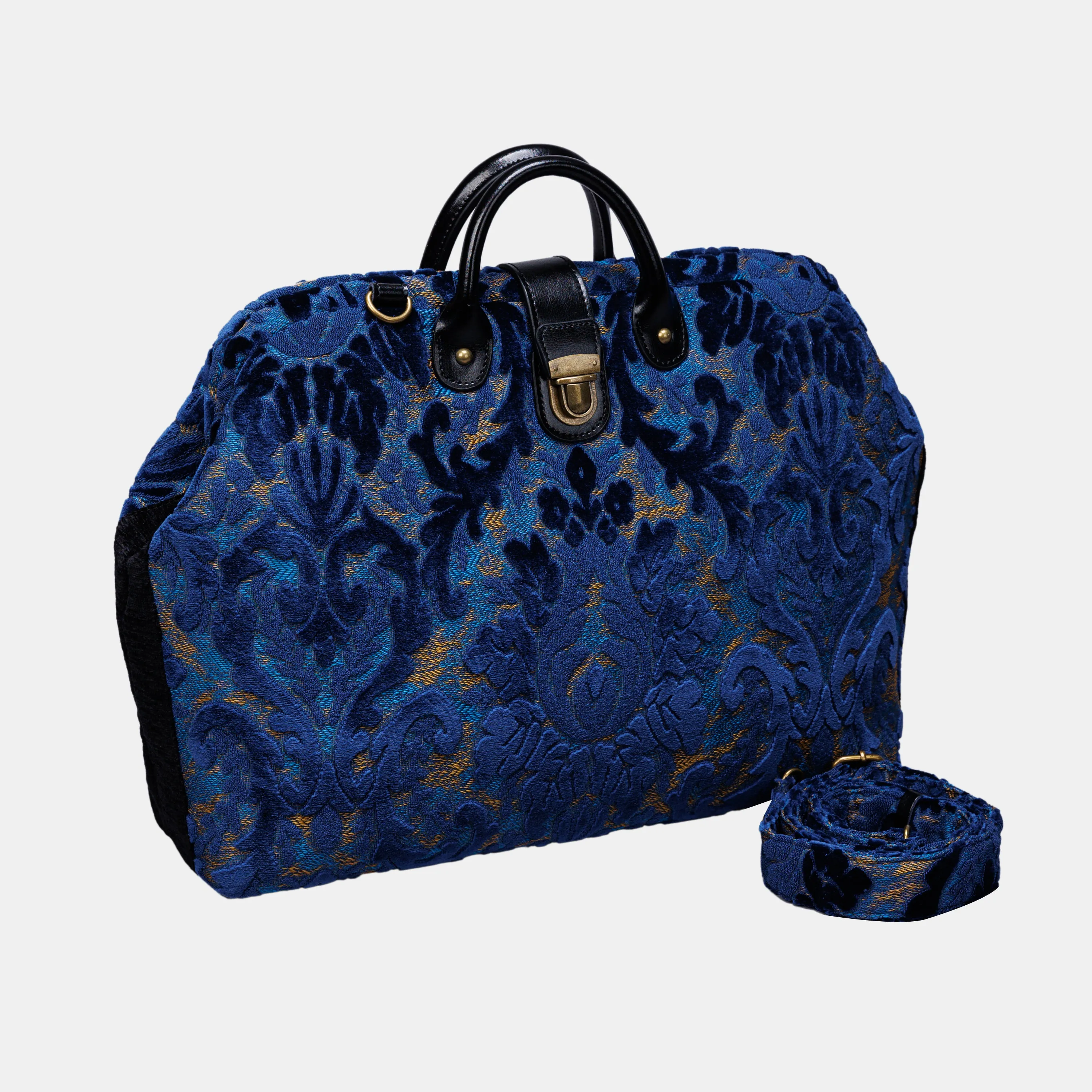 Burnout Velvet Navy Laptop Work Bag